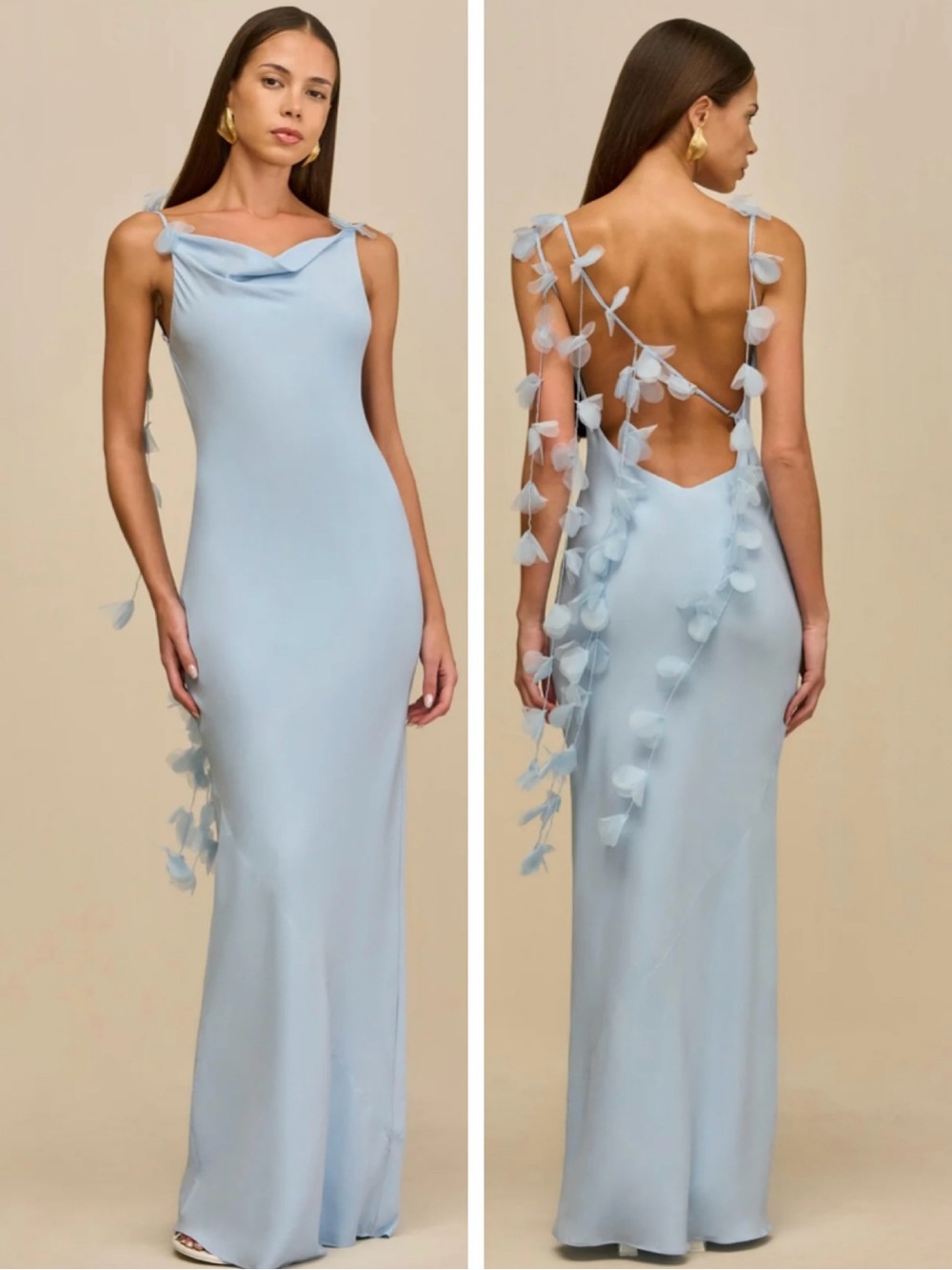 cult gaia Nymeria Gown in Coastal Blue sz Large